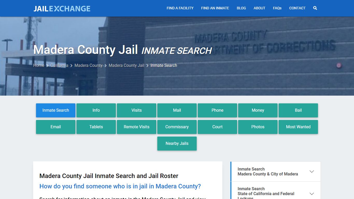 Inmate Search: Roster & Mugshots - Madera County Jail, CA